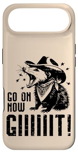 Opossum Cowboy Go On Git Funny Possum ���[���A �����Y ���f�B�[�X �L�b�Y �X�}�z�P�[�X iPhone Air �p