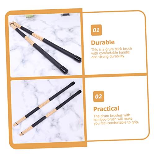 Levemolo Drum Set Mallets 3 Pairs Bamboo Drumsticks Brush Percussion Drumsticks for Drummers miniatura 4