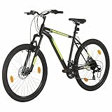 Tidyard Mountainbike Fahrrad 21-Gang-Antrieb mit Shimano-Kettenwechsler Scheibenbremsen Sportfahrrad Mountainfahrrad Trekkingbikes Trekkingrad Fuer Männer und Frauen 27,5 Zoll Rad 42 cm Schwarz