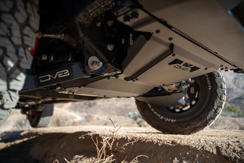 Image of DV8 Rear Belly Skid Plate for 2024-26 Toyota Tacoma & Land Cruiser | Bottom of Engine /Oil Pan, Removable Plate for Drain Plug Access, Compatible w /Factory & Front Skid Plates