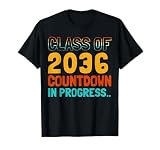 Class of 2036 Countdown in Progress Fun Back to School Retro T-Shirt