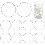 10 Packs 12'' Round Metal Mesh Plant Cage Covers for Large Wire Plant Protector cover from Animals - Chicken Wire Cloche, Sturdy Garden Bunny Barricades Chicken Wire Cloche fto Keep Animals Out