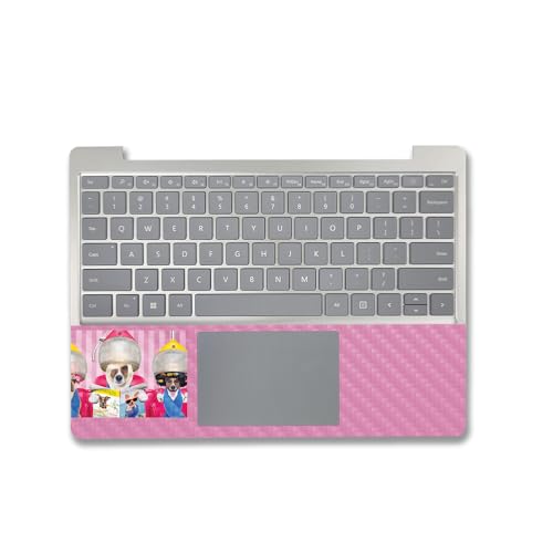 Image of MightySkins Carbon Fiber Skin Compatible with Microsoft Surface Laptop Go 3 (2023) Full Wrap Kit - Dog Divas | Protective, Durable Textured Carbon Fiber Finish | Made in The USA