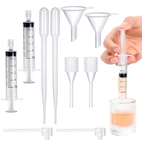 10pcs Perfume Refill Tool Kit Plastic Perfume Dispenser Transfer Tools Travel Refill Tool Set for Liquid Cologne Fragrance Sample Essential Oils