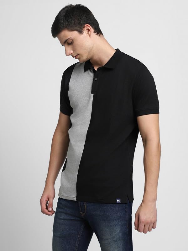 Image of Dennis Lingo Men's Cotton Polo Neck Tshirt, Regular Fit Half Sleeve