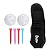 Golf Ball Waist Bag, Portable Golf Ball Storage Bag Holder Golfer Mini Waist Pouch Pack with Tees Balls(with Hollow Balls)