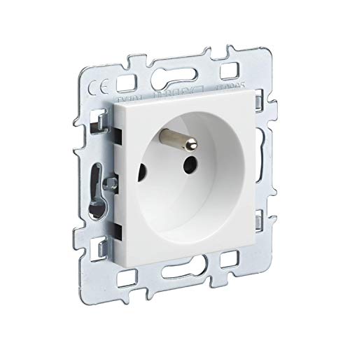 DEBFLEX - Prise avec Terre et Support métal pour Casual - Blanc Brillant 742924 Cover