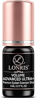 7-8 Weeks Retention/Eyelash Extension Glue Volume Advanced Ultra+ LONRIS Lash 5 ml/1-2 Sec
