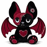 PHITECUS Gothic Bat Plushie, Cute Creepy Stuffed Animal Plush Toy, Gift for Teens & Adults,11 in
