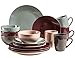 Produktbild MÄSER 931956, Serie Inoda, Kombiservice für 4 Personen, 16-teiliges Geschirr Set mit Speiseteller, Dessertteller, Müslischale und Kaffeetasse, rundes Essgeschirr Geschirrset, Steinzeug, Autumn Foliage