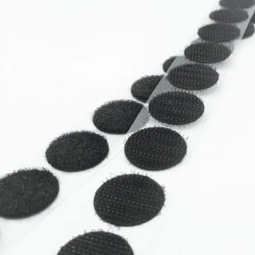 Image of Sky Ezee Self Adhesive Hook & Loop Dots Tape - 13 MM Diameter Black Color (50 Pairs)