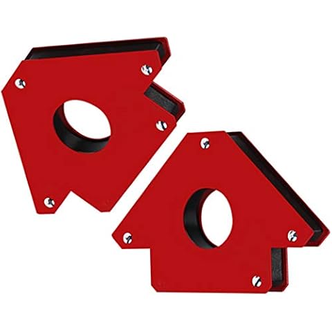 4.7" Welding Magnetic Holder and Positioner, 25lbs Strong Hold, 2 Pack Welding Magnet in Welding Soldering, 45/90/135 Degrees Corner Magnet, Metal Working Tools and Equipment Cover
