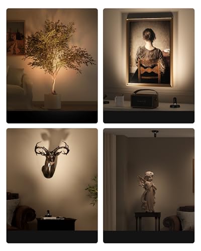 Image of EZVALO Spotlights Indoor with Remote, 5500mAh Rechargeable Picture Lights, Wireless Uplights with Timer & Dimmable, 3-CCT, Accent Lighting for Plant, Art, Painting, Gallery, Wall Decor (2-Pack Black)
