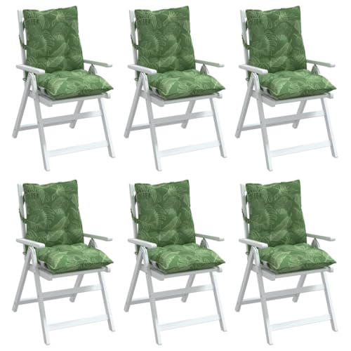 Lot de 6 coussins à dossier bas imperméables antidérapants vert - 5