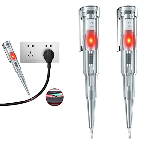 KEDUODUO Responsive Electrical Tester Stift, Spannungstester Pen Non -Kontakt AC/DC 70-250V Spannungsdetektorstift mit LED Kontrollleuchte (Color : 2pcs) Cover