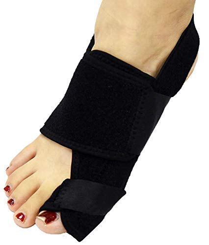 Bunion Splints Bunion Corrector - Bunion Brace for Hallux Valgus Bunion Pain Relief - Big Toe Straightener Bunion Splint - Elastic and Adjustable for Women and Men (Black)