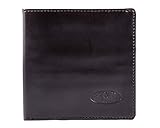 Big Skinny Men's RFID Blocking World Leather Bi-Fold Slim Wallet with Zippered Pocket, Holds Up to 25 Cards, Black