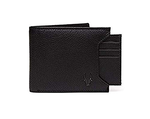 Image of WildHorn Old River Black Leather Wallet for Mens /Boys