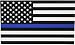 Thin Blue Line Flag Decal - 3x5 in. Black White and Blue American Flag Sticker for Cars and Trucks - In Support of Police and Law Enforcement Officers (1)