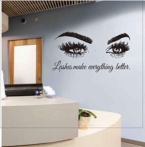 Dxling Beauty Salon Quote Wall Decal Stickers Make Up Store Home Decoration Murals (Lc720 Black) #TOP1