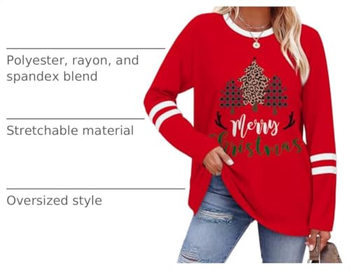 Image of Sampeel Long Sleeve Shirts for Women Color Block Casual Tops Fall Outfits 2026 Basic Tees Trendy Spring Clothes
