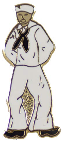 SAILOR IN CRACKER JACK LAPEL PIN OR HAT PIN - Size 1