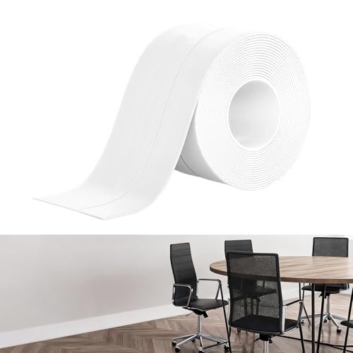 5 M Plinthe Souple Autoadhésive Plinthe PVC Plinthe Adhesive Facile à Couper Convient Pour Cuisine Salle De Bain Mur Sol 50 X 20 mm Blanc