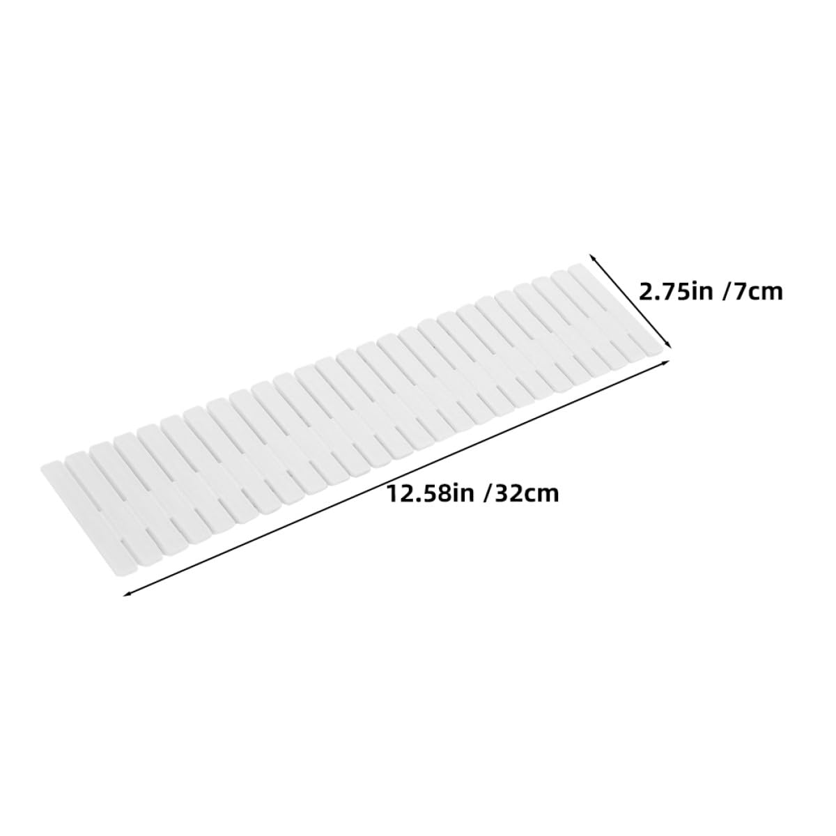 Baluue 16 Stück Verstellbare Schubladenteiler DIY Raster Ordnungssystem Weißer Organizer für Unterwäsche Socken Schmuck Kosmetik Schrank Zubehör