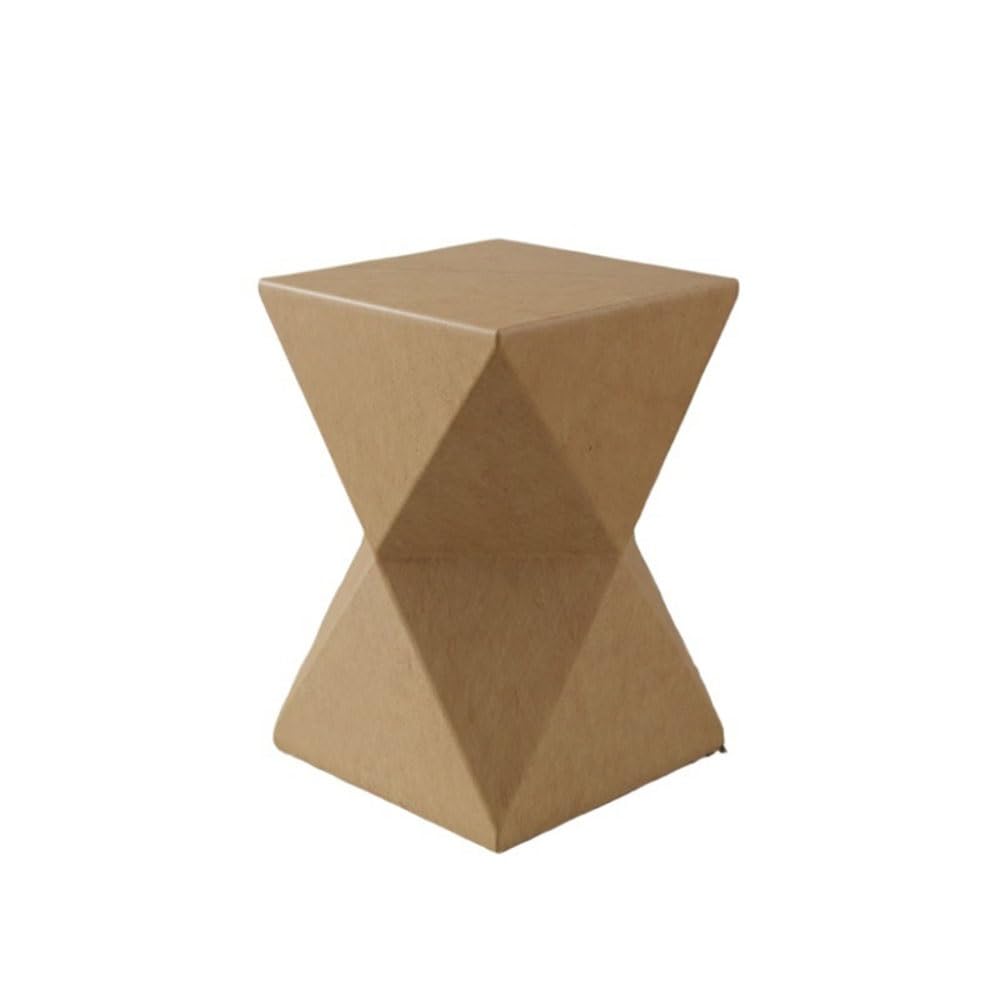 ZTHYSHOZ Coffee Table Square Sofa Side Table Geometric Shape Minimalist Storage Rack Balcony Garden Coffee Shop(Bruin)