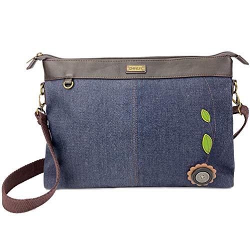 CHALA Canvas Convertible Denim Blue Stripe Work Tote4