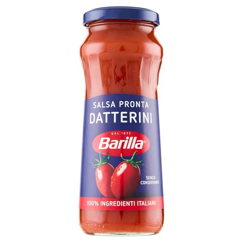 Barilla Sugo con Pomodori Datterini e Olio di Oliva, Salsa Pronta Classica, Senza Glutine - 300 gr
