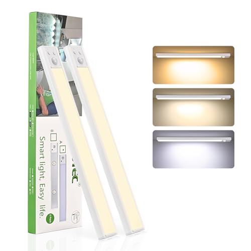 12 Inch Under Cabinet Light , USB Rechargeable Dimmable Motion Sensor LED