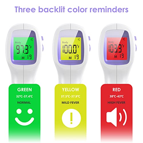 Idoit Forehead Thermometer For Adults Kids Baby, Infrared Touchless Temperature Gun With Instant Accurate Reading, Fever Alarm 3 In 1 Modes For Face Ear Body And Object Surface #TOP1
