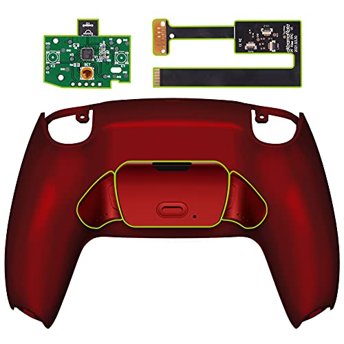 eXtremeRate Programmierbares Rise Remap Kit für ps5 Controller BDM-010,Rückseite Hülle/Case Knöpfe/Tasten für Playstation 5 Controller(Rot)-Controller Nicht im Lieferumfang enthalten