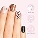 Dashing Diva Glaze Nail Strip Set - Arachnophobia - Long Lasting, Chip Resistant, Semi-Cured Gel Nail Strips - Gel Set - 4-Piece Manicure Kit with 32 Strips