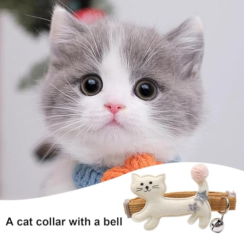 Collier de cloche de chat en peluche réglable pour chatons et petits chiots - 4