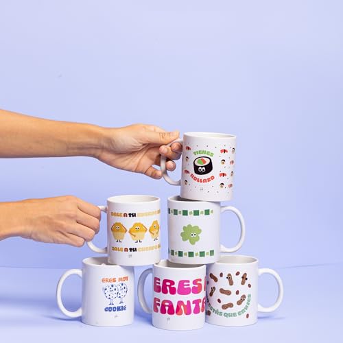 Miniatura 3 de UO Taza de regalo con mensaje Eres la familia que se elige, regalo para amigas, regalo para amigos, regalo original de Navidad, regalo amigo invisible original, 350 ml, Cerámica