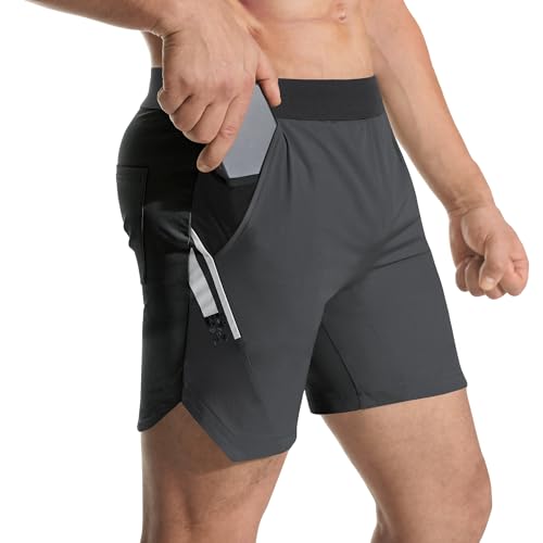 Pantaloncini Uomo TADUANO Per Corsa E Palestra - Asciugatura Rapida, Tasca Interna, Comfort Massimo - Foto 7