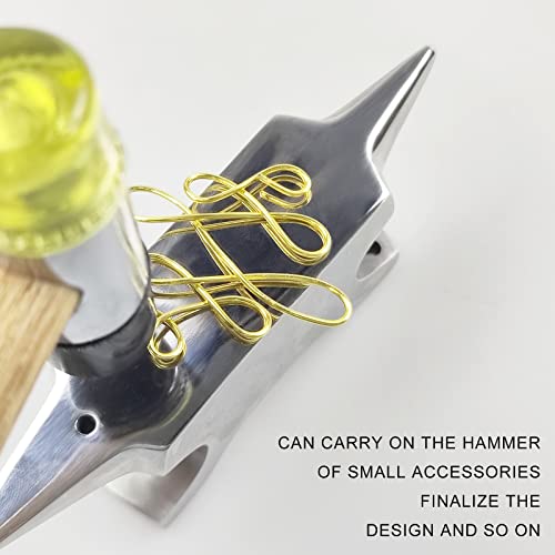 INDIVSHOW 4.2\" Double Steel Horn Anvil,Solid Steel,Metal Stamping Kit for Bending, Embossing,Flattening Metal Jewelry Making Tools - Thumbnail 4