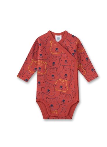 Sanetta Wickelbody langarm Rot | Nachhaltiger und süßer Wickelbody für...