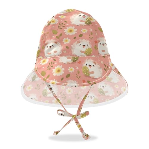 Hedgehogs Cute Cartoon Kid Sun Hats Boys Beach Bucket Hat Toddler Girl UPF 50+ Adjustable Traveling Camping
