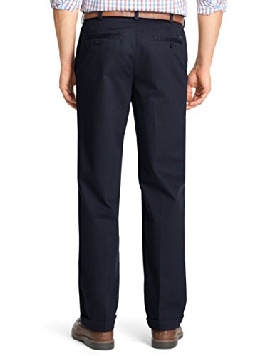 IZOD Big and Tall Double Pleat Pants,Khaki,W36 x L362