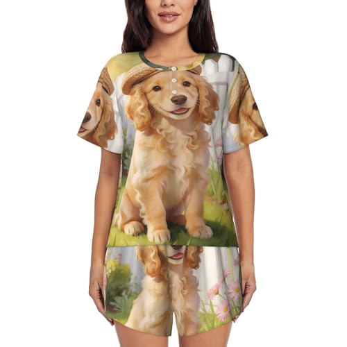 Ensemble pyjama à manches courtes femme short t-shirt bleu vêtement de nuit