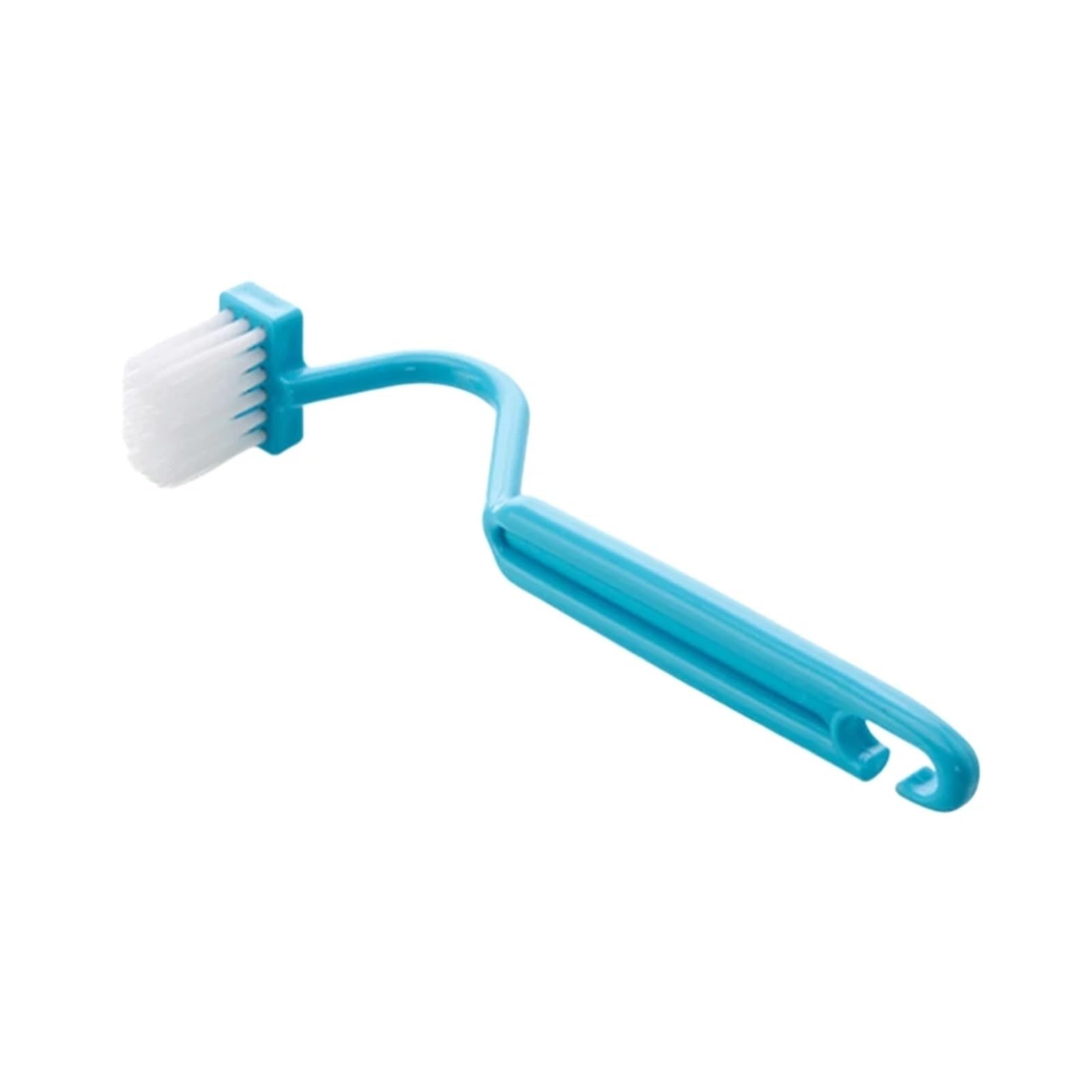 Toilet Brush Multifunctional Toilet Cleaning Brush S Shape Portable WC Scrubber Curved Side Bending Handle Corner Handle Curved Brush(Blue,2pcs)