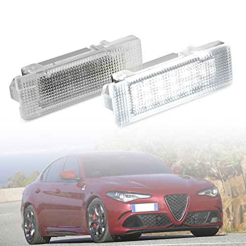 ✔️Fitment: LED door step courtesy welcome lamps fit for Fiat Punto 12-18, Fiat Grande Punto 05-09, Fiat Croma 05-10; For Alfa Romeo Giulietta 10-20, Alfa Romeo Mito 08-18, Alfa Romeo 159 05-11, for Alfa Romeo Giulia Stelvio.