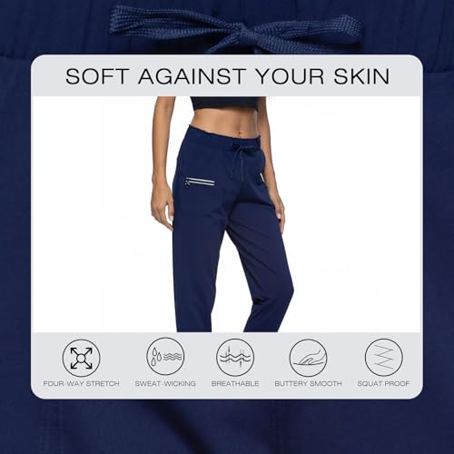Image of Haowind Joggers for Women with Pockets Elastic Waist Workout Sport Gym Pants Comfy Lounge Yoga Running Pants