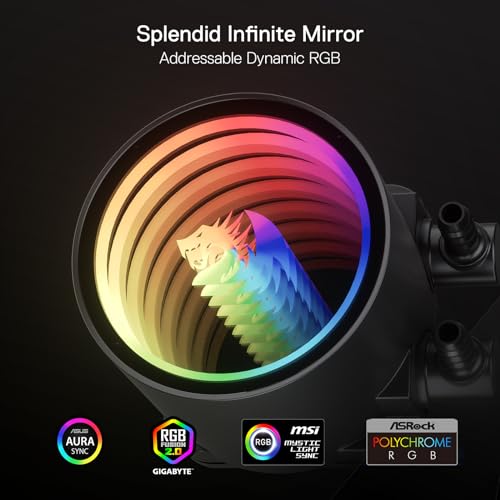 مبرد وحدة المعالجة المركزية السائل CCW-3014 360 ملم إضاءة ARGB مراوح بي دبليو ام ثلاثية (حتى 2200 دورة في الدقيقة) تدفق هواء 2 م³/دقيقة ومضخة هادئة تبريد عالي الأداء للألعاب ومكاتب العمل من ريدراجون