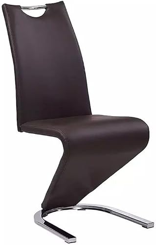 SMTE Z shape Luxury and Modern Dining Chair -Y587 - Brown with keychain