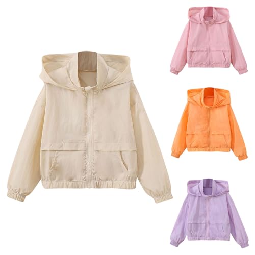 Boys Girls Summer Lightweight Hoodies Zip-Up Sun Protection Jacket Hiking Running Athletic Shirt for Kids 4-11 Years2