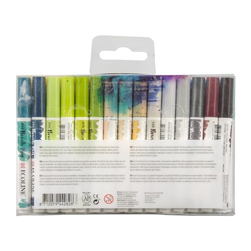 Ecoline Brush Pen Set of 30 Liquid Watercolor Pens - Additional Colors | Blendable Brush Markers for Hand Lettering, Drawing, & Crafts - Image 2